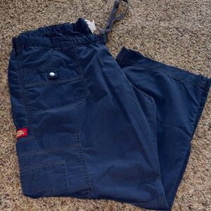 Dickies Women's Dark Navy Cargo Scrub Pants